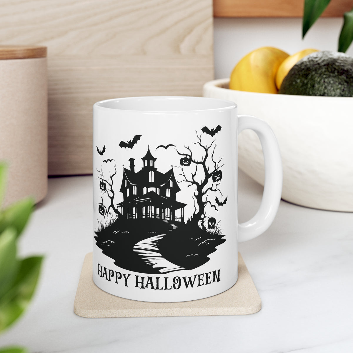 Spooky Sips: Happy Halloween 11oz Ceramic Mug 🎃☕