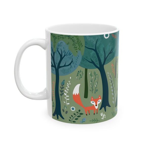 A whimsical fox in a forest