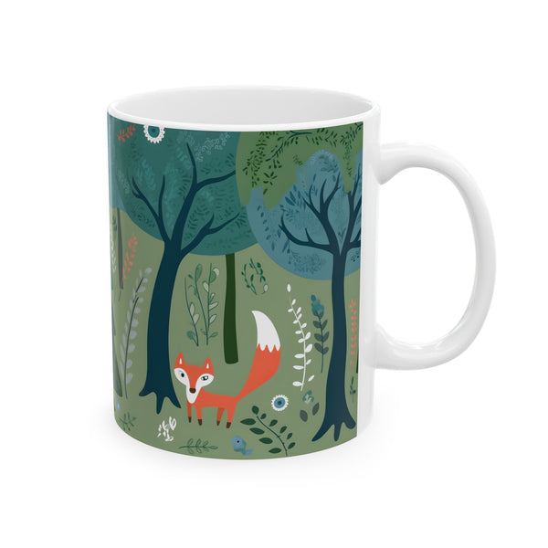 A whimsical fox in a forest