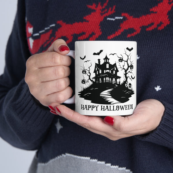 Spooky Sips: Happy Halloween 11oz Ceramic Mug 🎃☕
