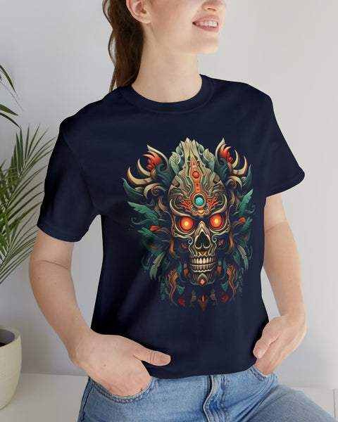 Ethnic Skull Graphic Unisex Jersey Tee, tradition and style