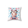 Rhino Cow Spun Polyester Square Pillow - The Ultimate Fusion of Style and Comfort in White"